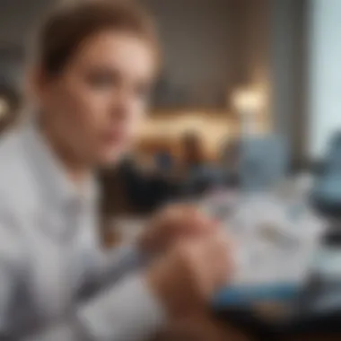 Person analyzing financial documents with Aadvantage Credit Card World Elite in view