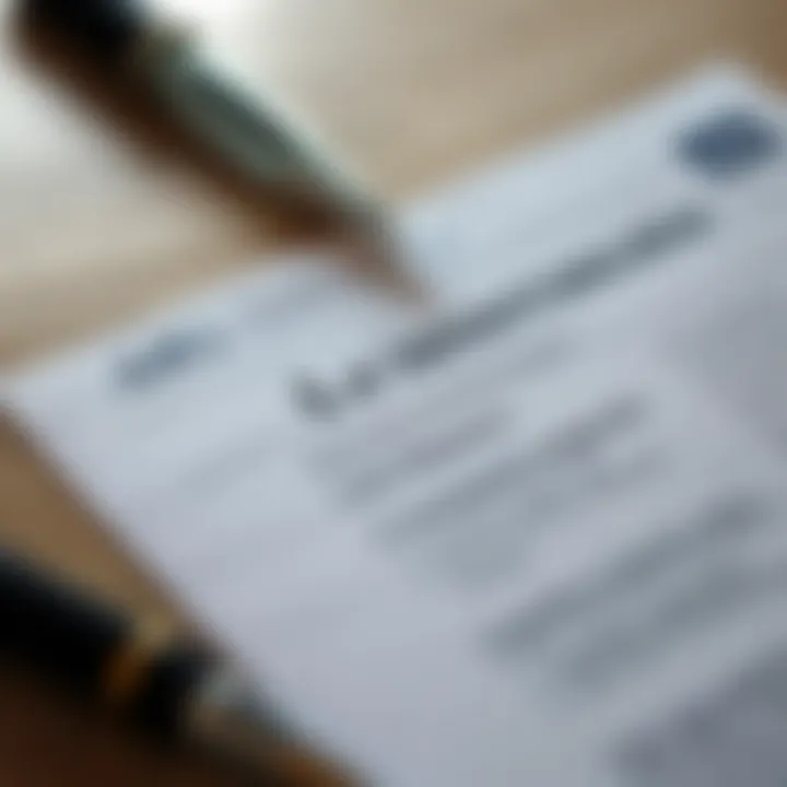 Detailed view of a life insurance policy document highlighting key features