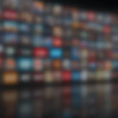 A vibrant television screen displaying various streaming service logos.