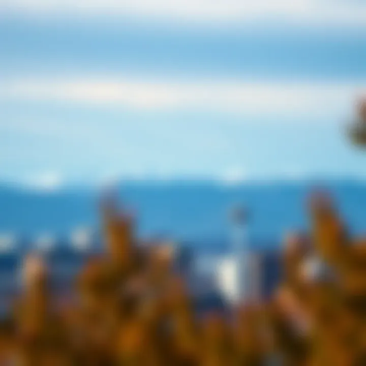 A panoramic view of Anchorage's skyline with mountains in the background