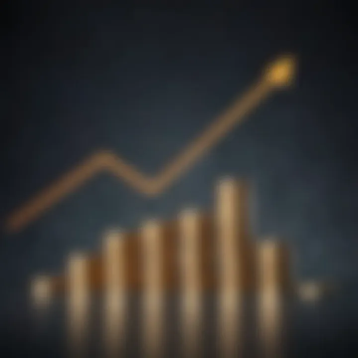 An illustration depicting a financial graph with upward trends, symbolizing the benefits of cashback match programs.