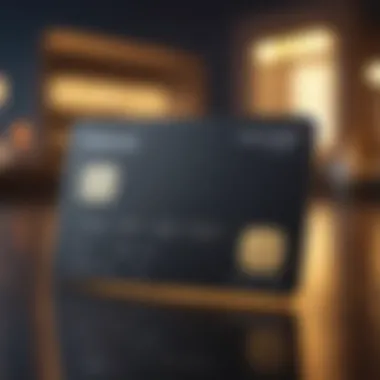 An elegant credit card featuring a rewards program graphic.