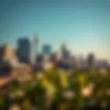 City Skyline of a Southeastern Gem A picturesque skyline of a Southeastern city showcasing modern architecture