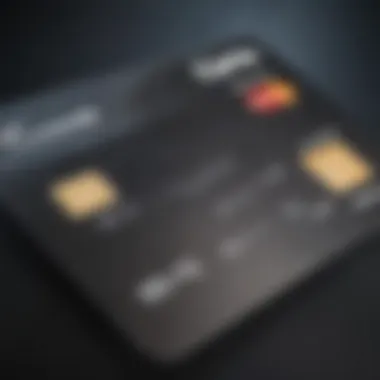 A close-up of a credit card showcasing its features