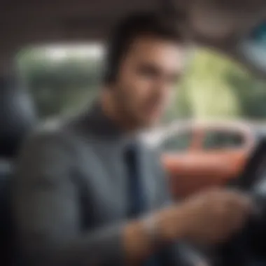 A customer service representative assisting a client with car insurance queries.