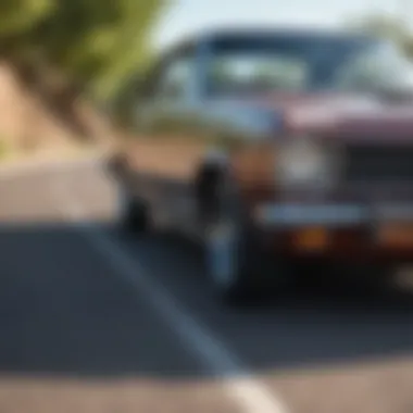 Car on a road in Albuquerque