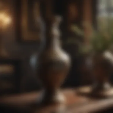 Protecting Valuable Antiques An antique vase displayed in a collector's showcase