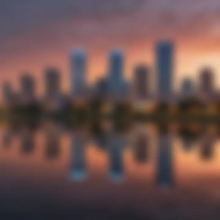 A modern skyline representing the business growth in Oklahoma City.