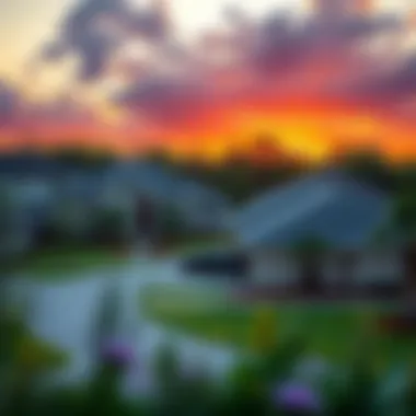 Central Florida Neighborhood Scenic view of a Central Florida neighborhood showcasing homes