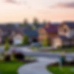 A serene suburban neighborhood in Folsom, showcasing various home styles and landscaping.