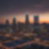 A scenic view of Charlotte's skyline highlighting local landmarks