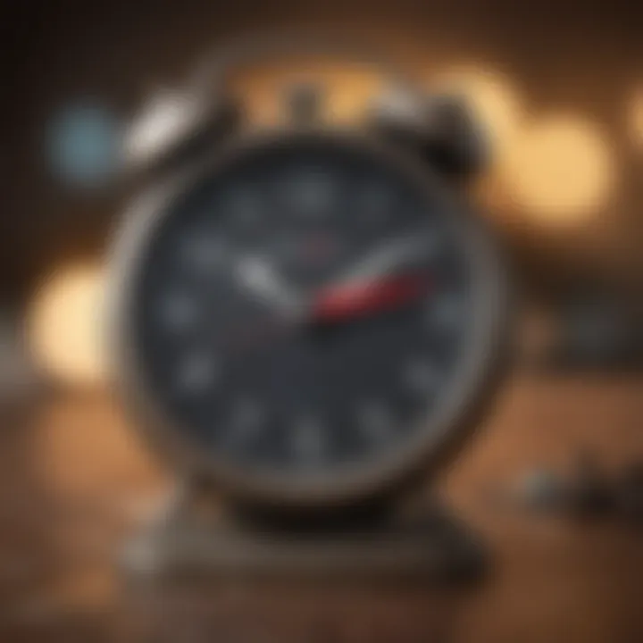 Clock indicating optimal payment timing for credit cards