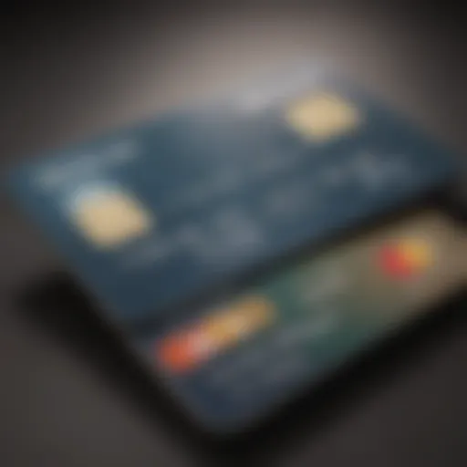 Conceptual illustration of corporate credit cards and personal finance.