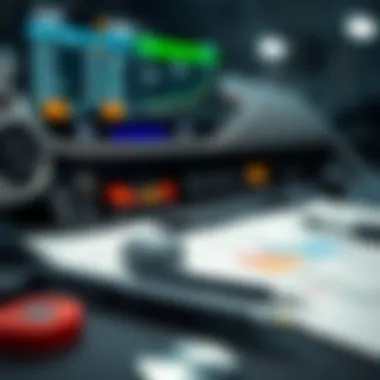 A detailed display of car valuation tools and resources.