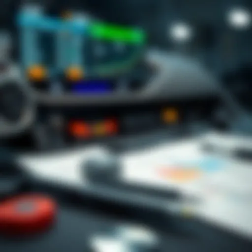 A detailed display of car valuation tools and resources.