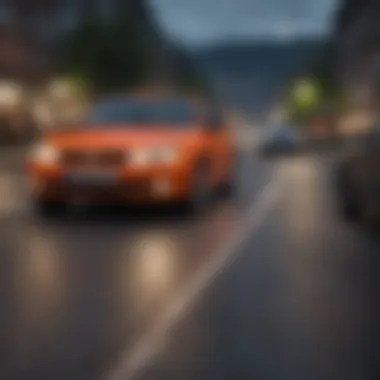 A teenage driver confidently navigating a busy road