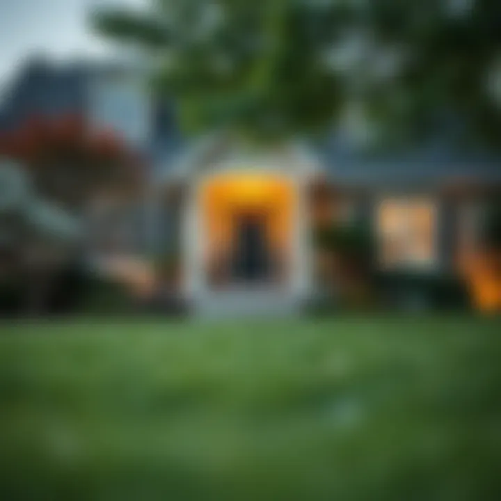 Symbol of Home Stability A serene home with a well-maintained lawn symbolizing stability