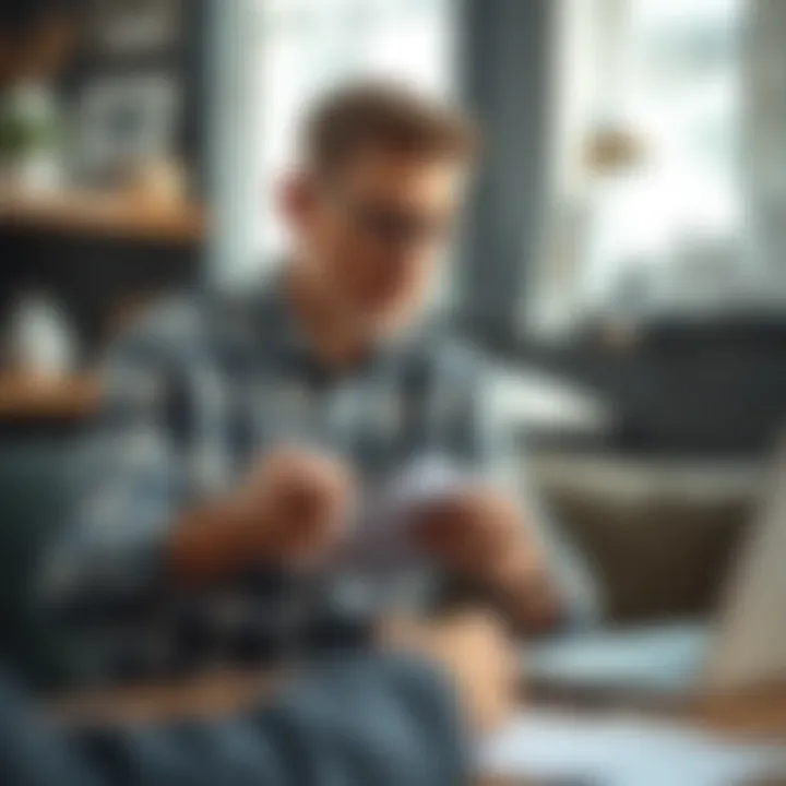 Homeowner Decision-Making A thoughtful homeowner evaluating options with a notepad