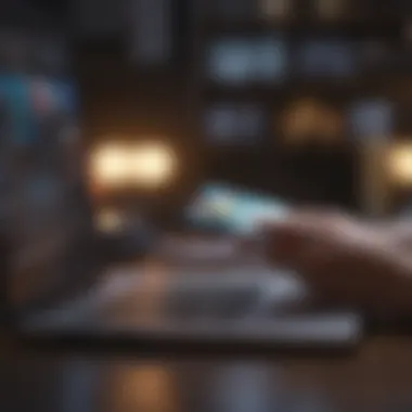Choosing the Right Credit Card A business owner reviewing credit card options on a laptop.