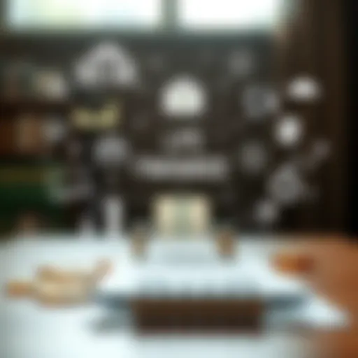 An illustration depicting abstract financial concepts related to life insurance.