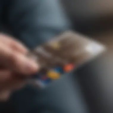 A close-up view of a credit card being used in a transaction