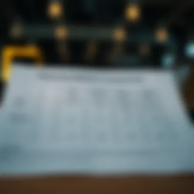 Comparison chart of financing options