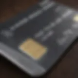 Close-up of a rechargeable credit card showcasing its design