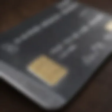 Close-up of a rechargeable credit card showcasing its design