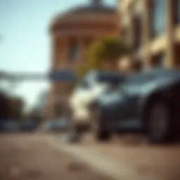 Damaged car due to vandalism