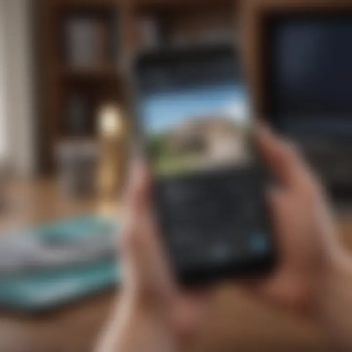 A close-up of a smartphone displaying a mortgage app