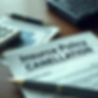 Insurance Policy Cancellation Document A document labeled 'Insurance Policy Cancellation'