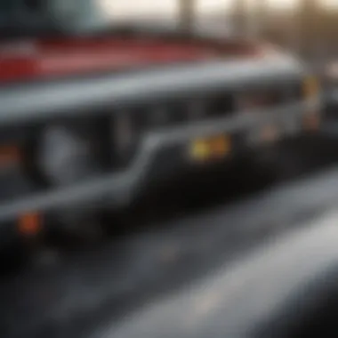 A close-up of a truck's VIN number on the dashboard