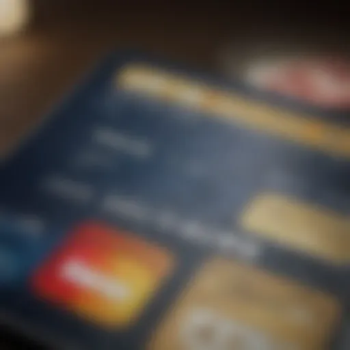 Conceptual image of late fees on a credit card statement.