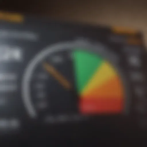 A detailed graph showing the fluctuation of credit scores post loan application.