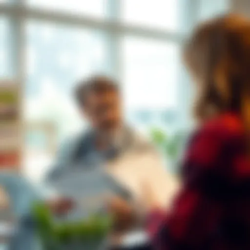 Individual reviewing health insurance policies