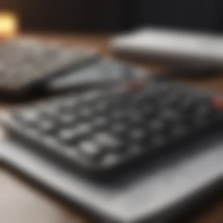 Illustration of a calculator and notepad for financial calculations