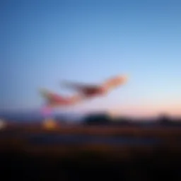 Scenic view of Emirates flight taking off