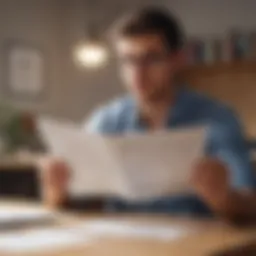 A person looking confused while reading credit reports
