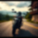Motorcycle on a scenic road