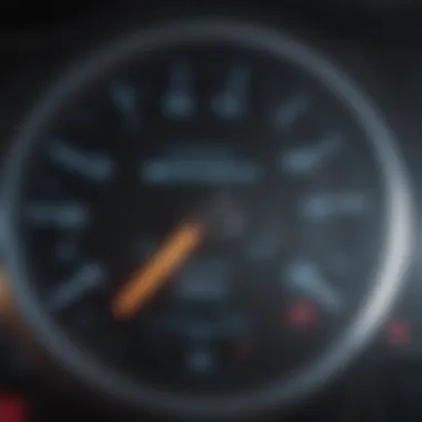 A close-up of a check engine light illuminated on a dashboard