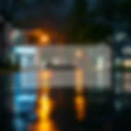 Diagram illustrating flood-prone areas