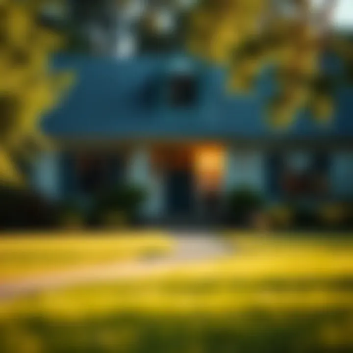 Tranquil Home Exterior A tranquil home exterior representing stability and comfort