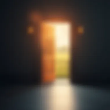 Open Door to Opportunities An open door inviting possibilities for home ownership