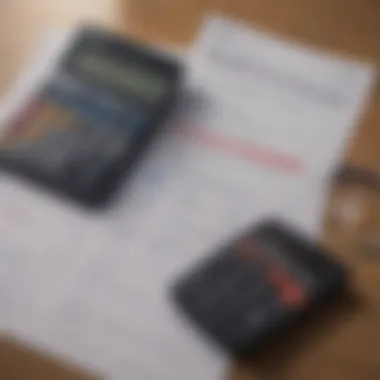 Understanding Health Insurance Documents Close-up of health insurance documents and a calculator