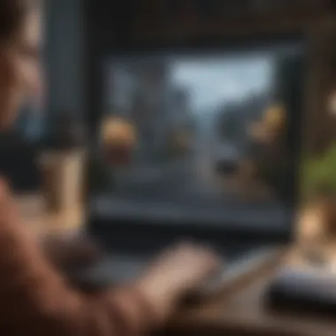 Exploring Insurance Options Online A person reviewing insurance options on a laptop