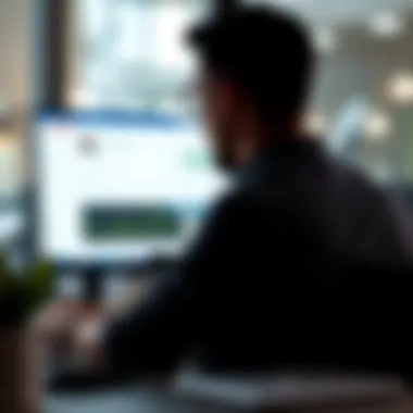 A person analyzing auto insurance quotes on a computer screen