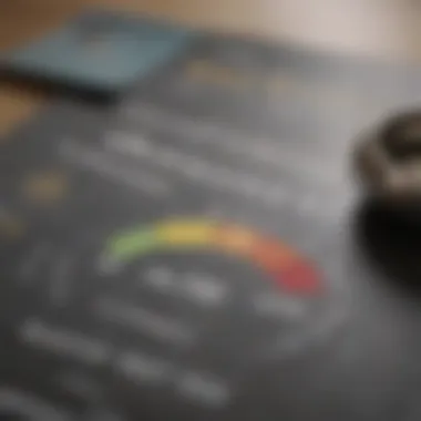 Close-up of a credit score report