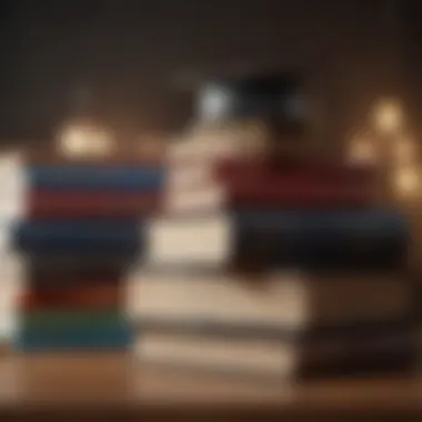 A stack of books symbolizing education and opportunity