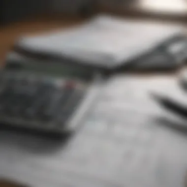 Analyzing Financial Reports for Loan Application Close-up of a calculator and financial reports