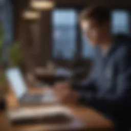 A student analyzing loan options on a laptop